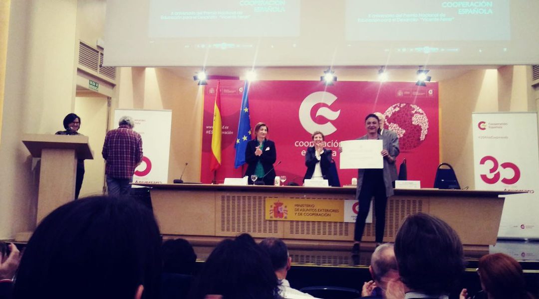 Recogemos el Premio Nacional de Educación para el Desarrollo “Vicente Ferrer” 2018