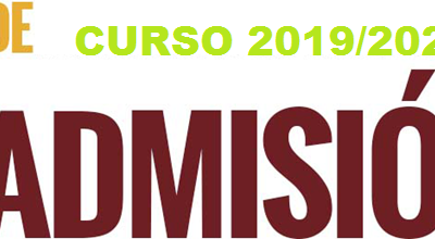 Proceso de admisión curso 2019-2020