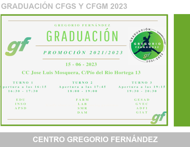 Graduación 2º Grados Superior y Medio 2023 – GF